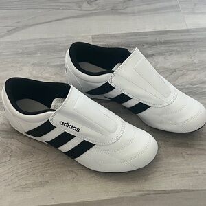 Adidas White and Black Casual Slip-Ons